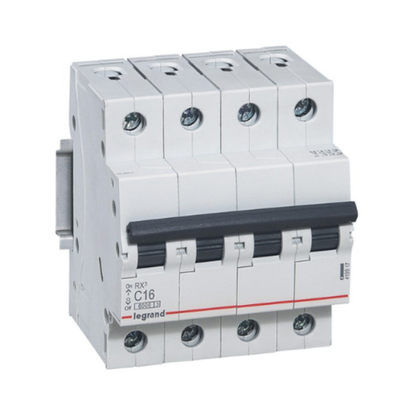 Legrand MCB Circuit Breaker 419917B 4P 16A 6kA