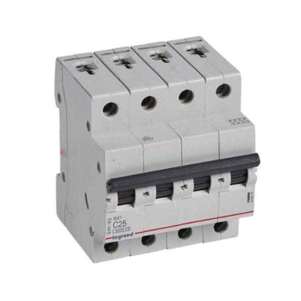 Legrand MCB Circuit Breaker 419919B 4P 25A 6kA