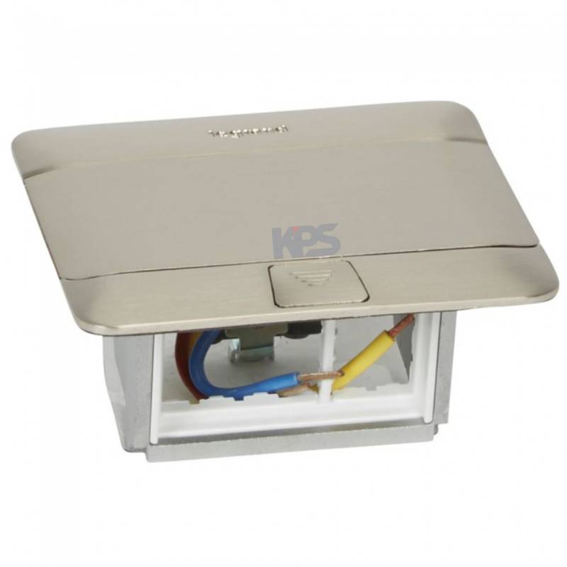 Hộp ổ cắm âm sàn Legrand 054020 thép không gỉ