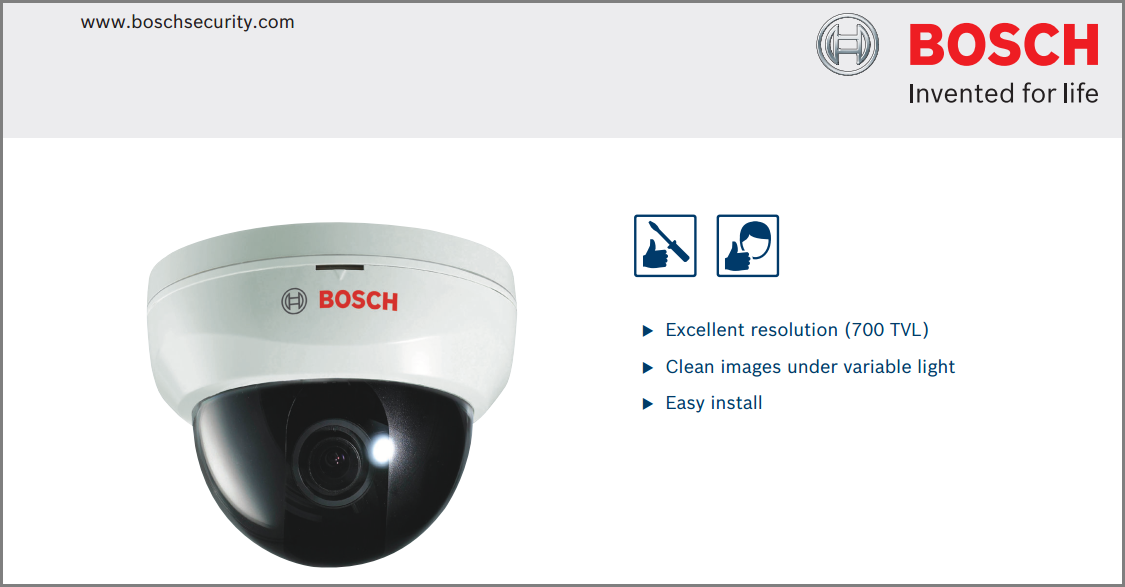 Indoor Color Dome Camera PAL