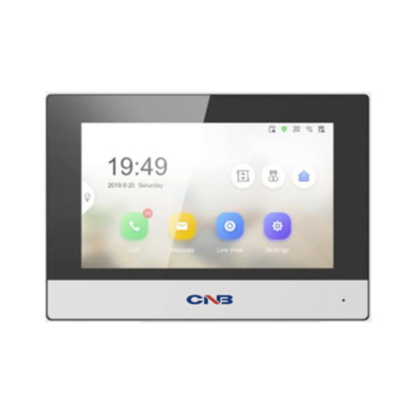 CNB XC-MV6-BH indoor IP display, 7-inch touchscreen.
