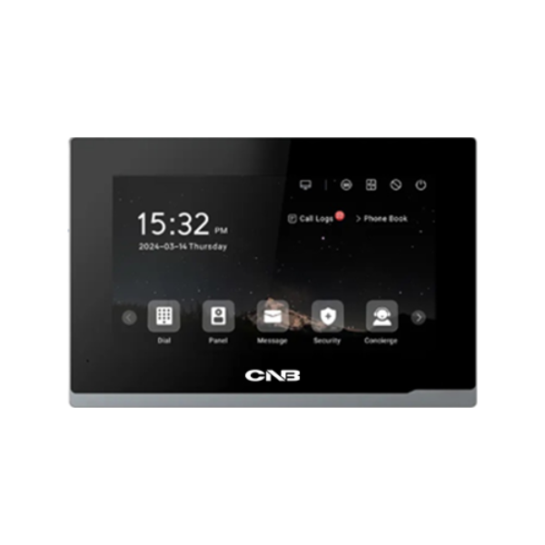 CNB XC-MV6-DEH indoor IP monitor with 7-inch touchscreen.