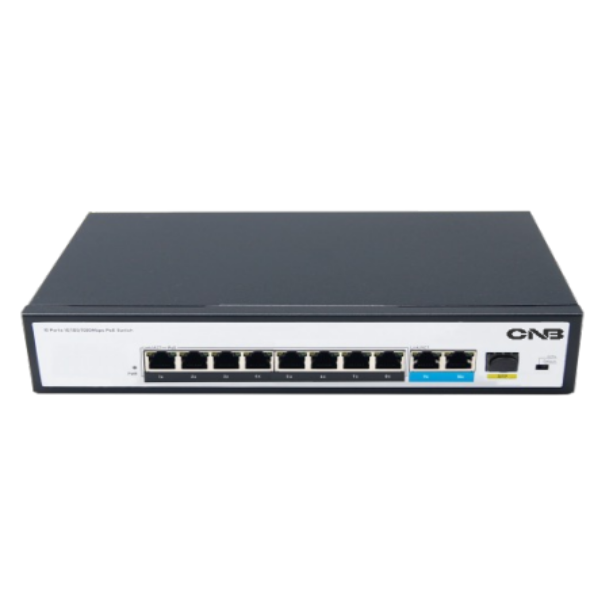 Switch PoE 8 Cổng Gigabit 2 RJ45 Uplink 1 SFP NU1100-8FP-2GS