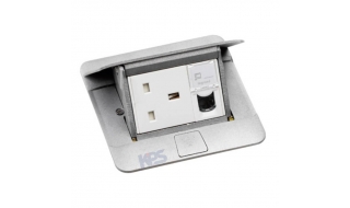 Legrand 054010 Aluminum 3-module flush-mounted floor socket