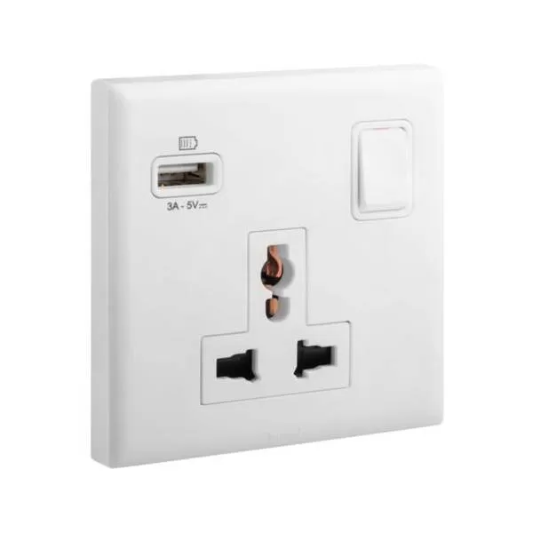 Universal Socket with USB 16A–250V 618059