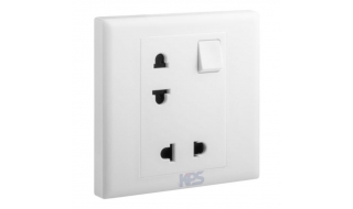 Ổ cắm đôi Euro-US 2P có công tắc ELOE Legrand 618090