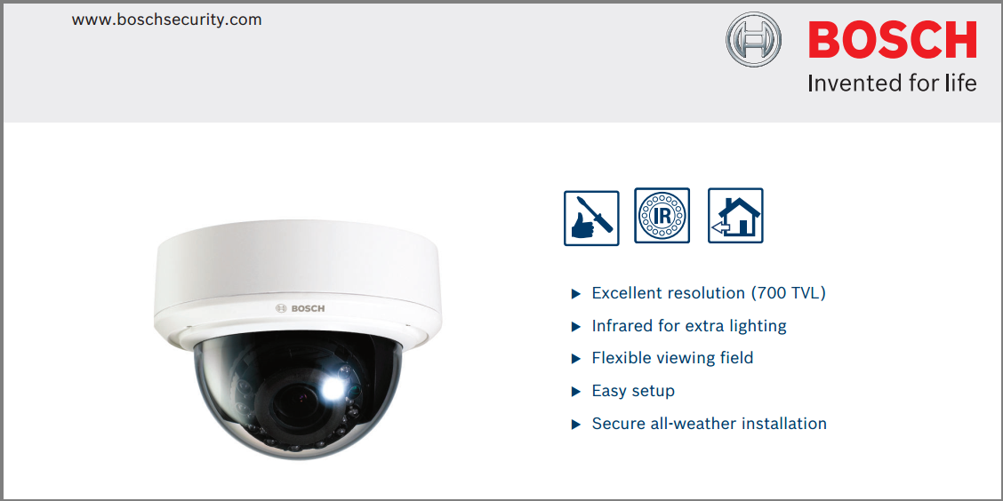 Outdoor IR D/N Dome Camera