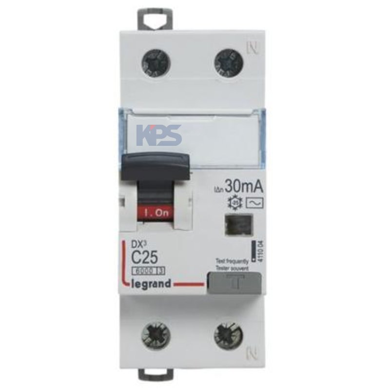 RCBO Legrand 25A 30mA 1P+N DX³ 411004