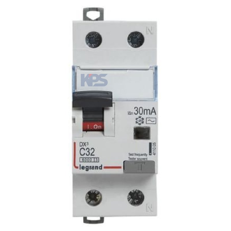 RCBO Legrand 32A 30mA 1P+N DX³ 411005
