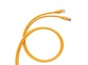 Patch cord category 6A UTP PVC sun yellow 1 meter