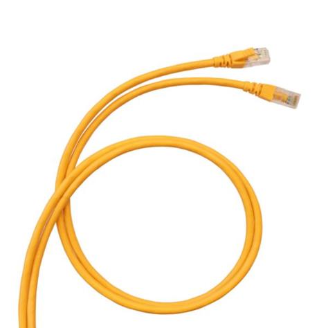 Patch cord category 6A UTP PVC sun yellow 1 meter
