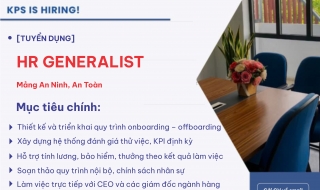 KPS tuyển dụng HR Generalist (định hướng lên HR Manager)
