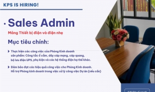 KPS tuyển dụng Sales Admin (Thiết bị điện và điện nhẹ)