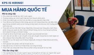 KPS tuyển Nhân Viên Mua Hàng Quốc Tế
